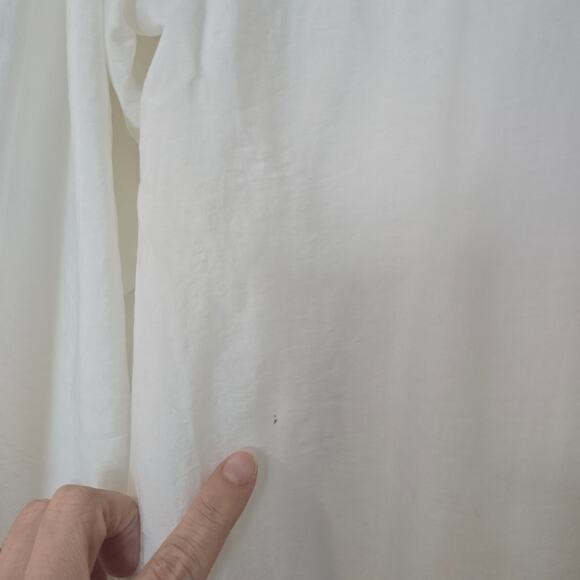 & Other Stories Voluminous Maxi Dress White Size S Oversized Tired Kaftan - Picture 7 of 10